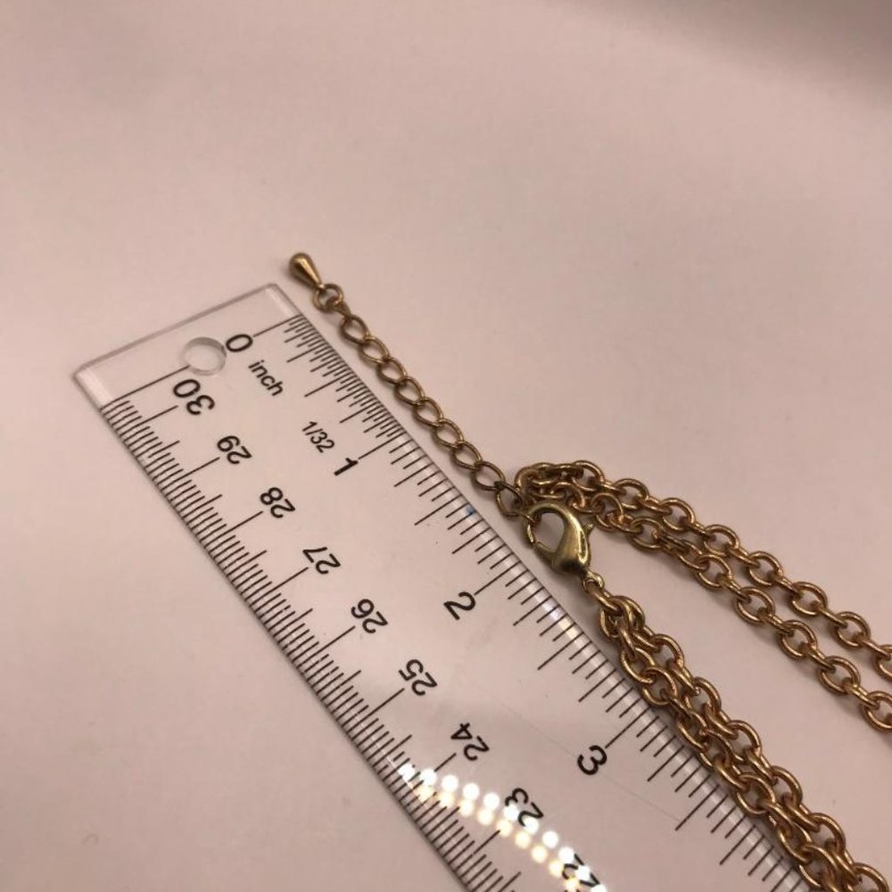 Gold-Tone & Faceted Gems Statement Necklace - Picture 8 of 10